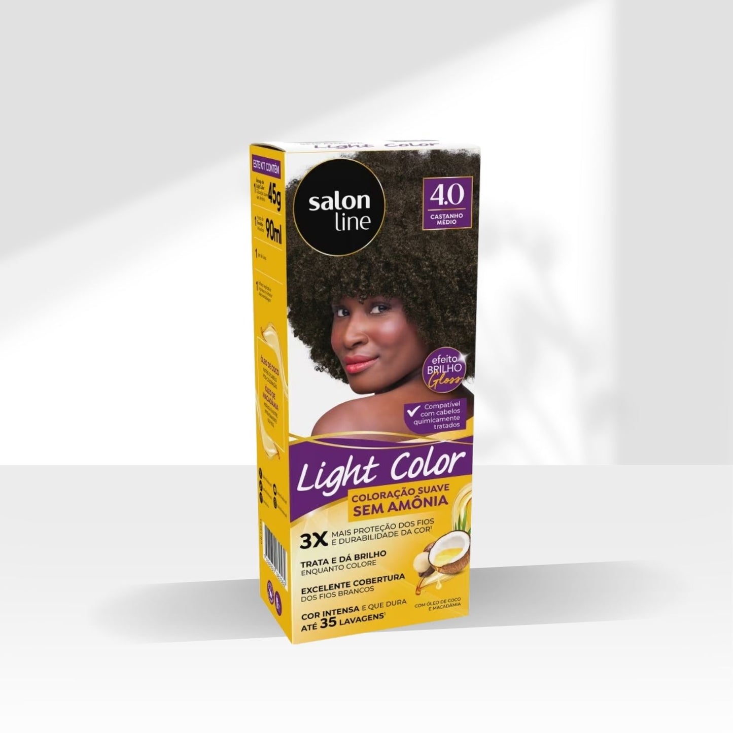 Coloração Salon Line Light Color Profissional 4.0 Castanho Médio