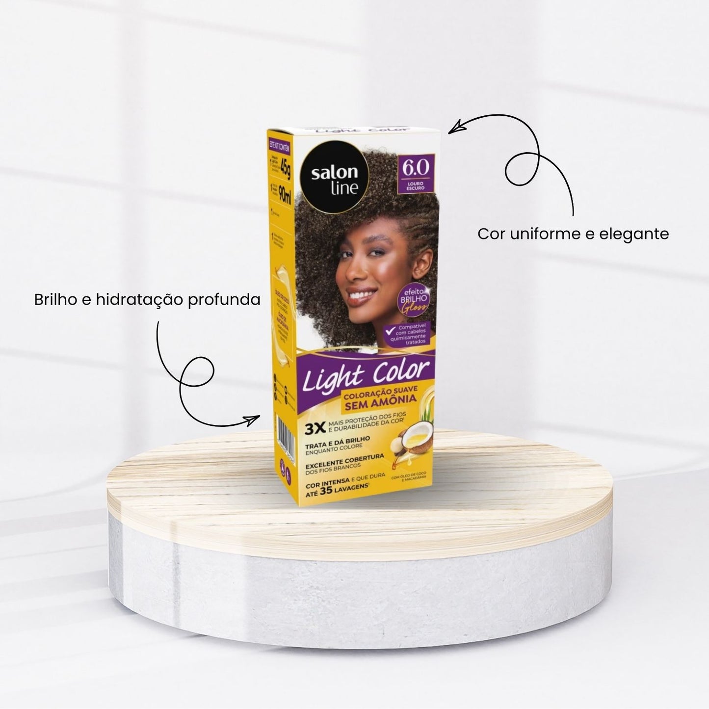 Coloração Salon Line Light Color Profissional 6.0 Louro Escuro