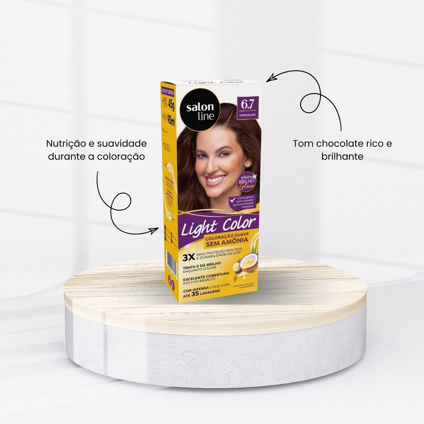 Coloração Salon Line Light Color Profissional 6.7 Chocolate