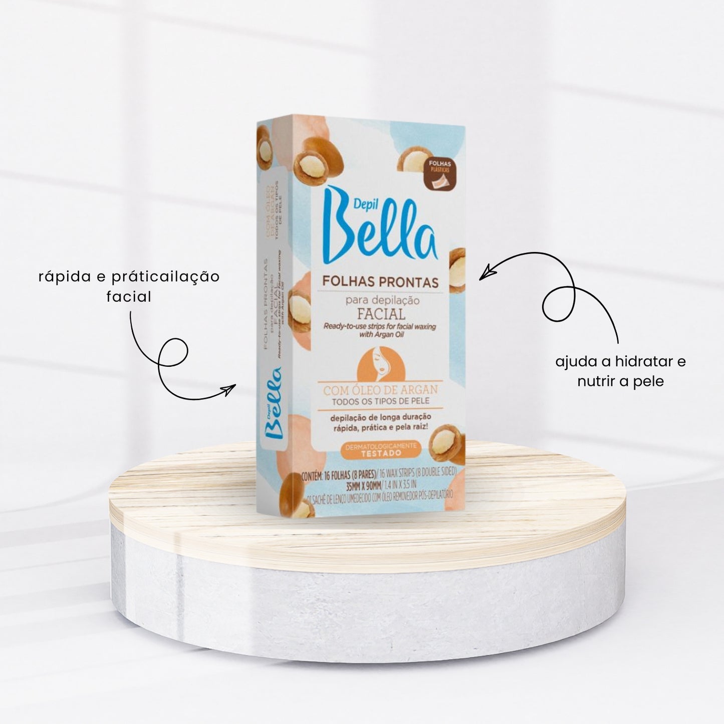 Kit Depil Bella Depilação Facial Cuidados com a Pele