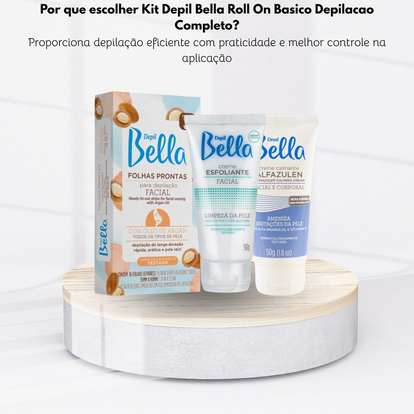 Kit Depil Bella Depilação Facial Cuidados com a Pele