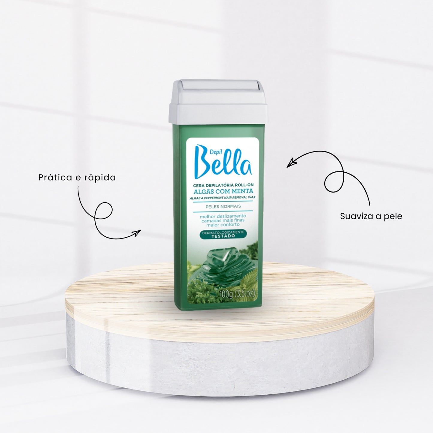 Kit Depil Bella Roll On Depilação Corporal Sistema Completo