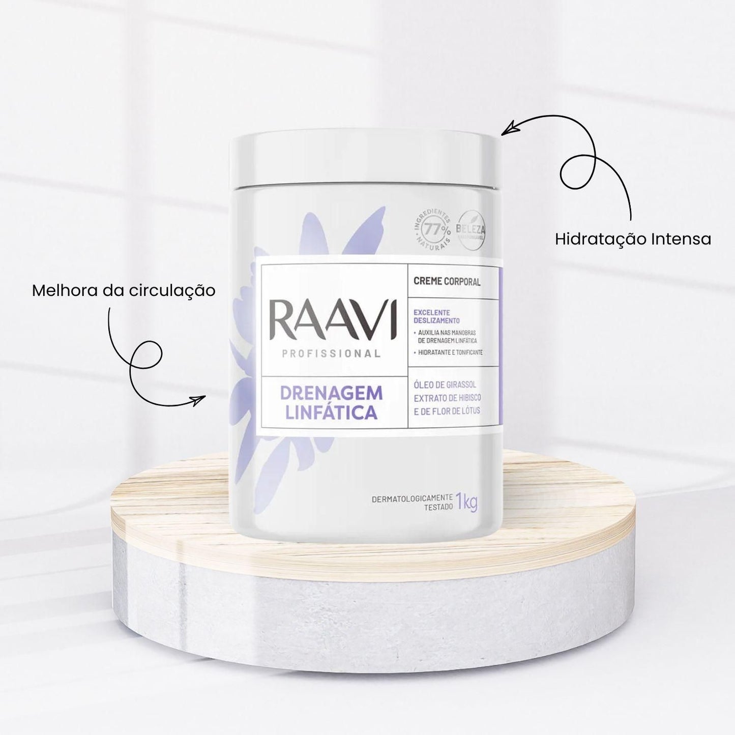 Kit Raavi Drenagem Linfatica Completa Creme Gel Corporal