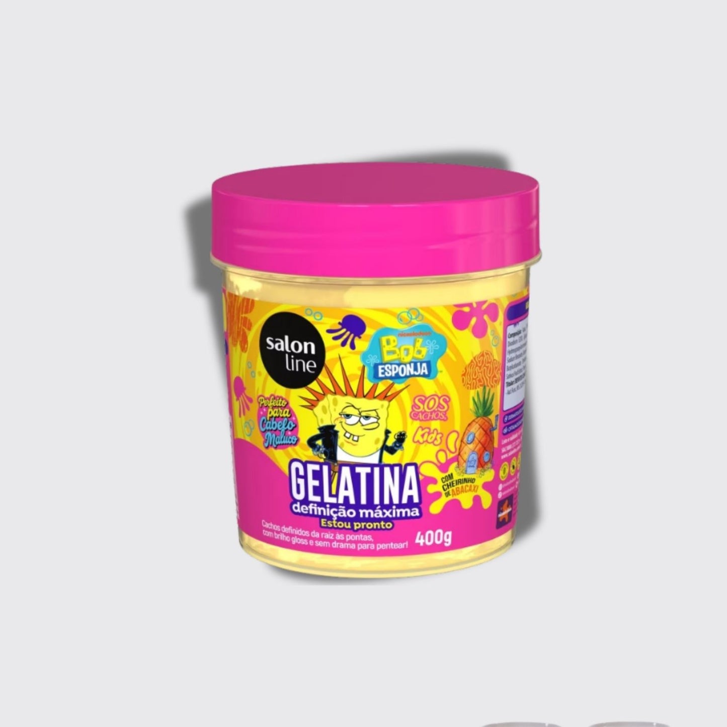 Gelatina Capilar Salon Line SOS Kids Bob Esponja Definição Máxima 400 g