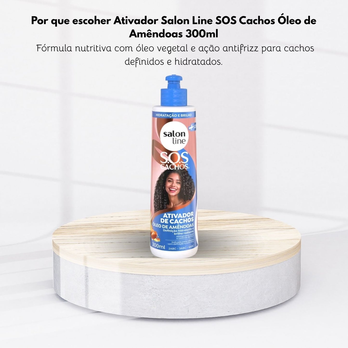 Ativador Capilar Salon Line SOS Cachos Leves Óleo de Amêndoas 300 ml