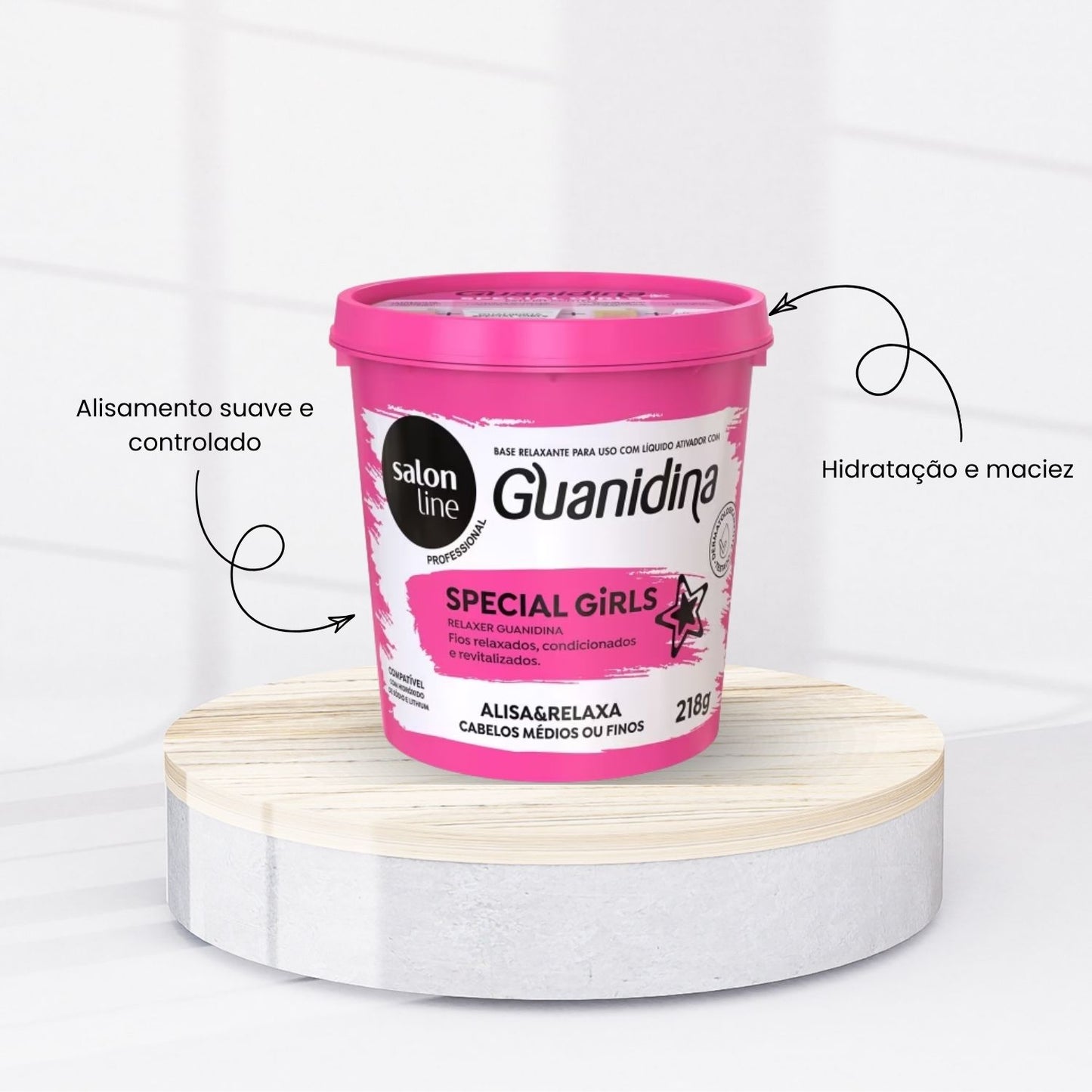Relaxante Capilar Guanidina Special Girls Regular Alisa e Relaxa 218 g