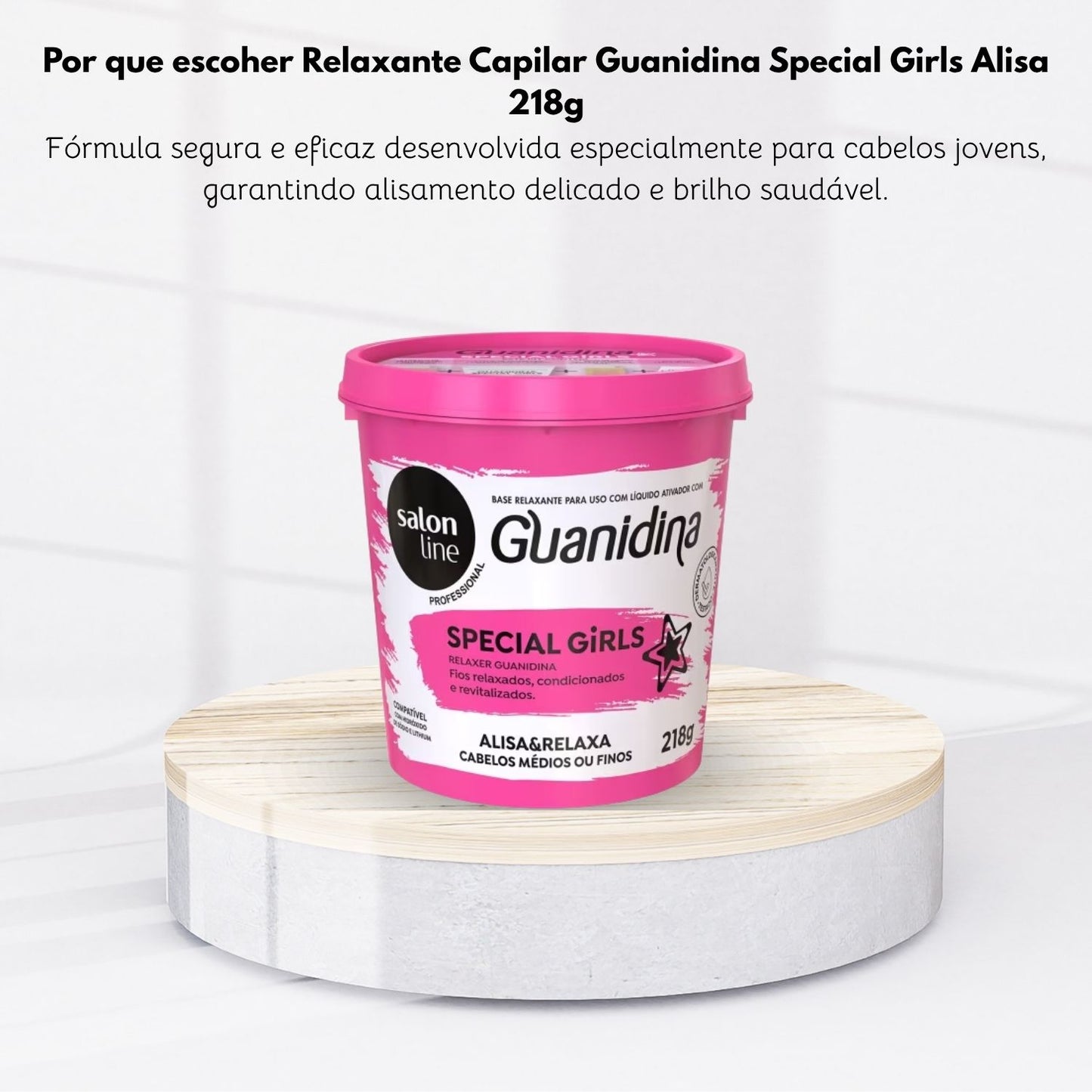 Relaxante Capilar Guanidina Special Girls Regular Alisa e Relaxa 218 g