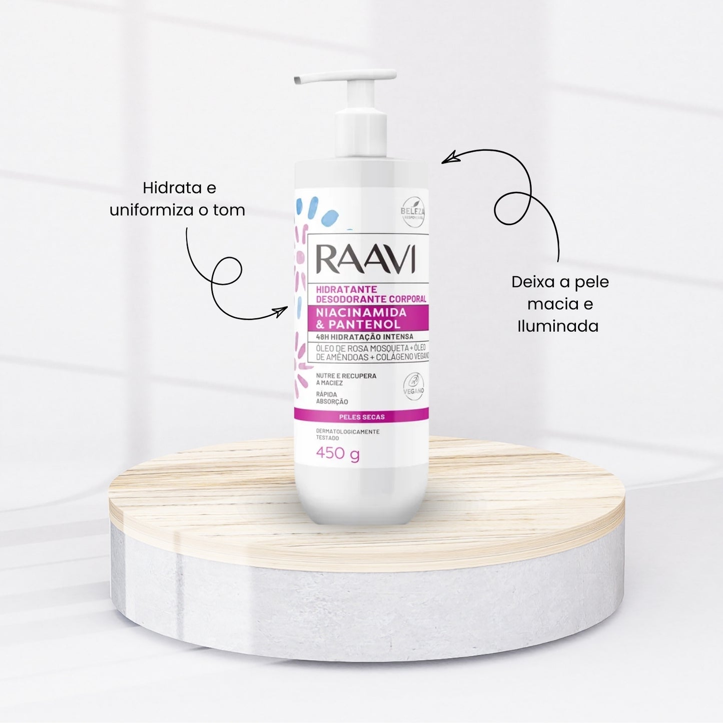 Kit Raavi Esfoliante Niacinamida Pantenol Contra Oleosidade