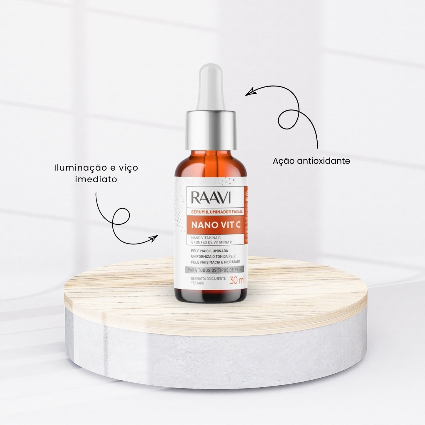 Kit Raavi Iluminador Vitamina C Completo Cuidados Com a Pele