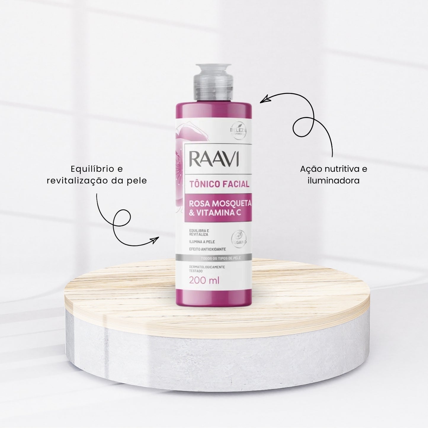 Kit Raavi Iluminador Vitamina C Completo Cuidados Com a Pele