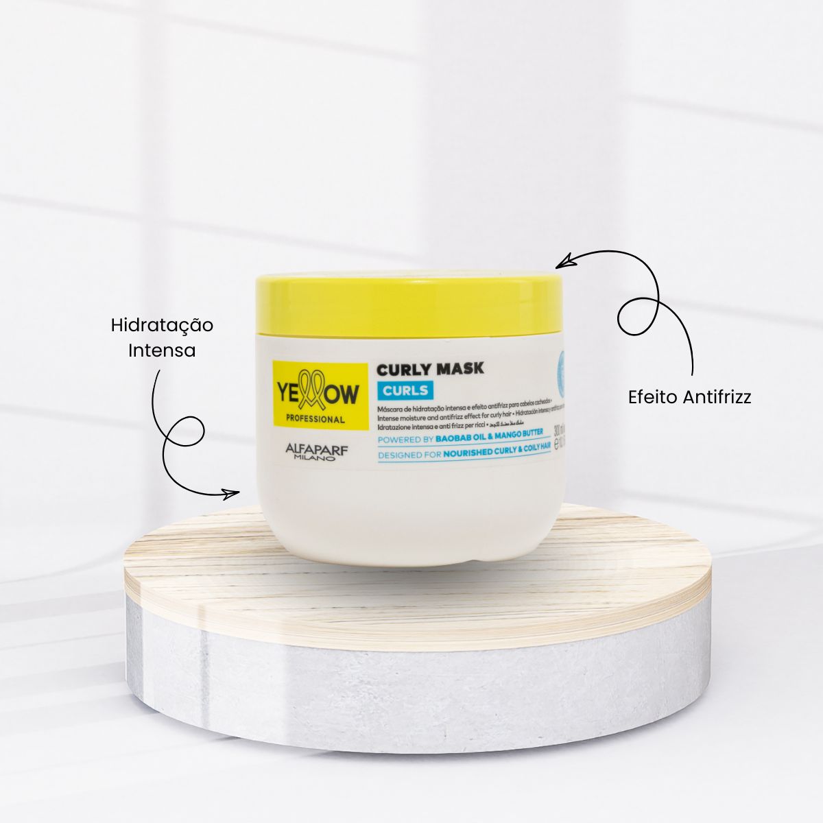 Máscara Capilar Yellow Curls Hidratação 300 ml