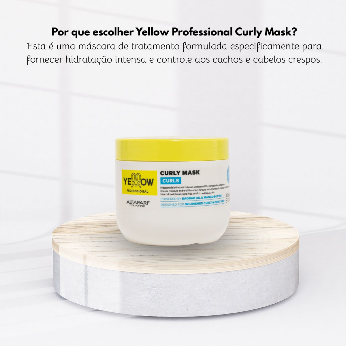 Máscara Capilar Yellow Curls Hidratação 300 ml