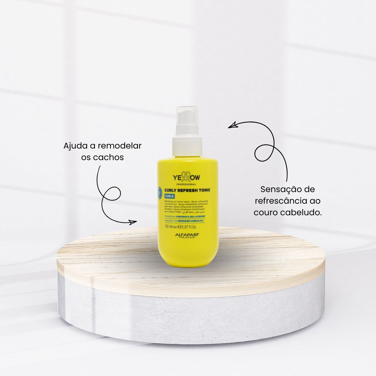 Tônico Capilar Yellow Curls Refresh Cachos 150 ml