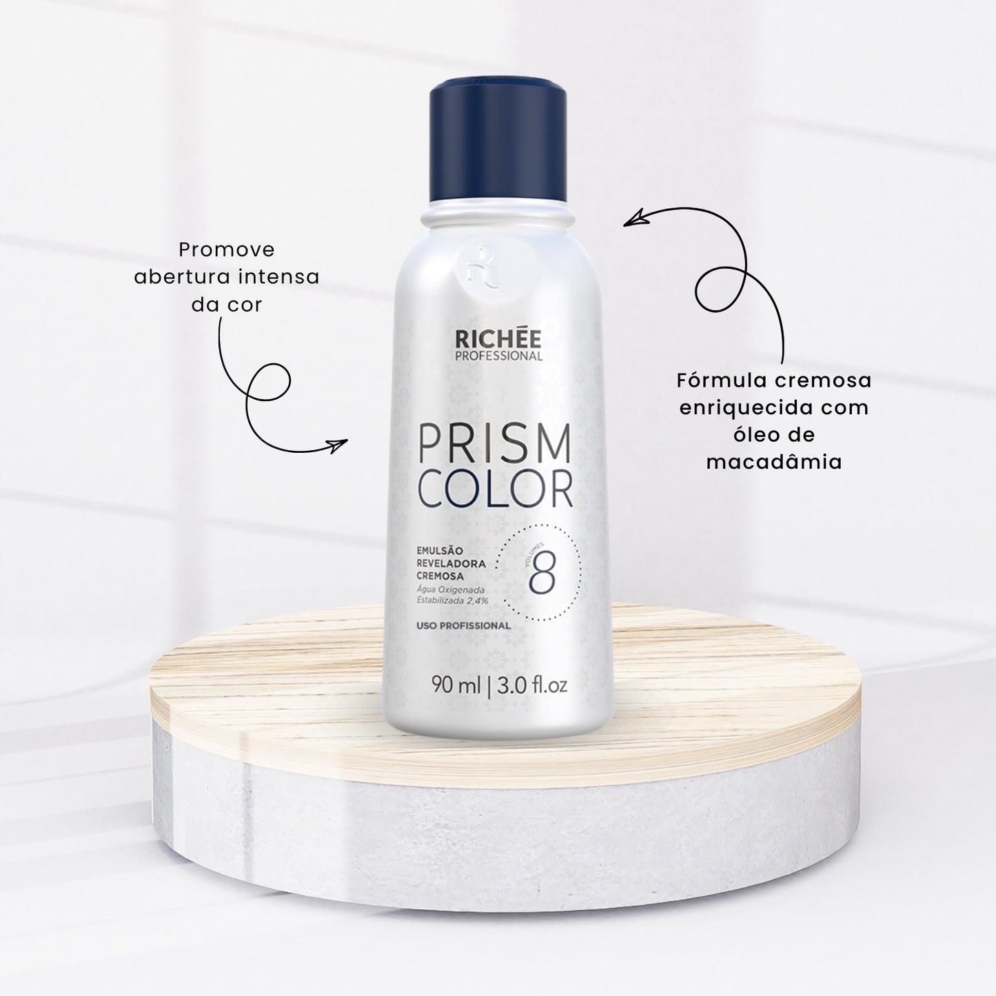 Água Oxigenada Richée Prismcolor 8 VL - Coloracao 90 ml