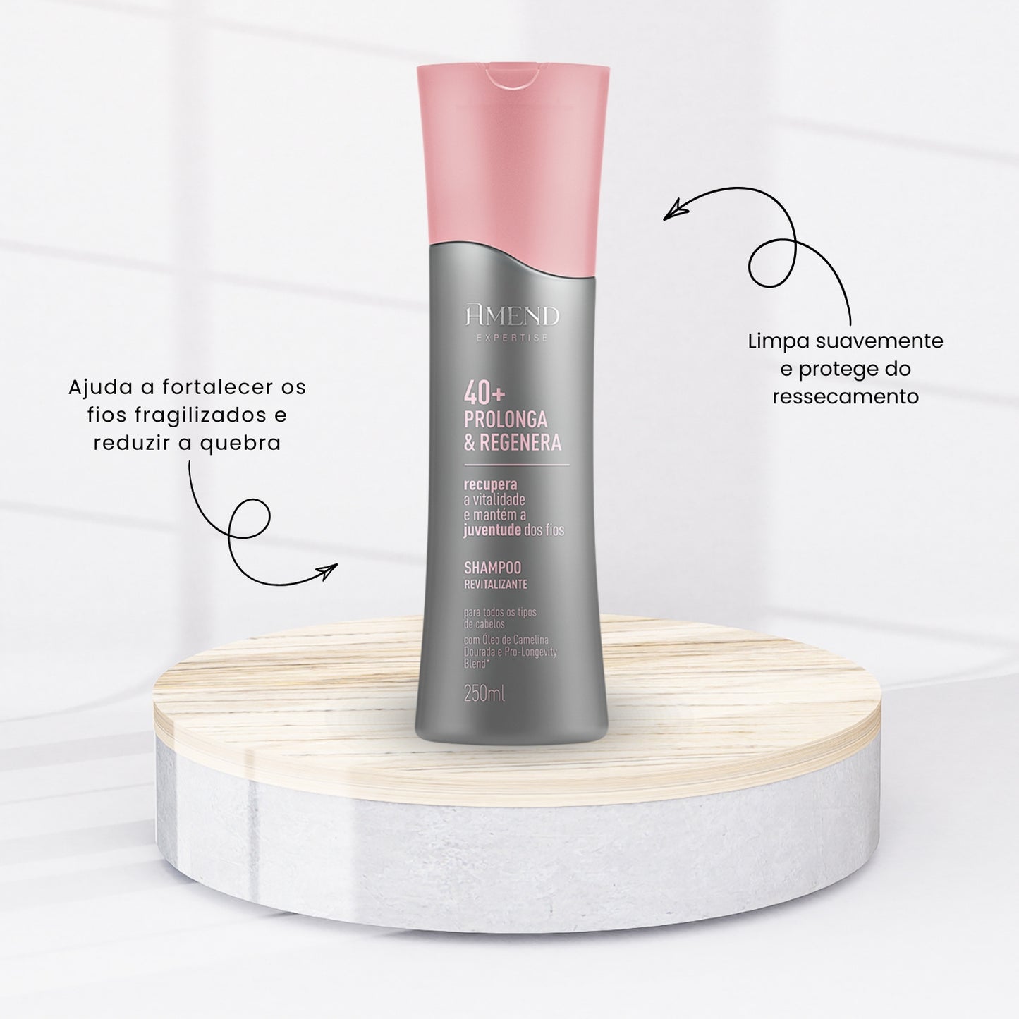 Shampoo Amend Expertise 40+ Prolonga e Regenera 250ml