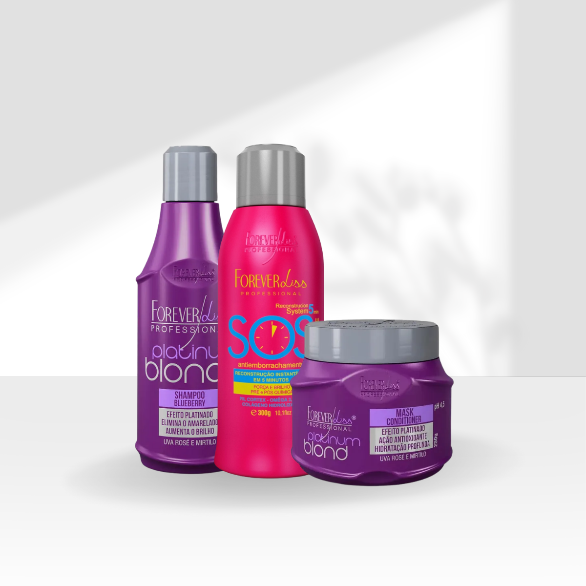Kit Forever Liss Platinum Blond SOS (3 Produtos)