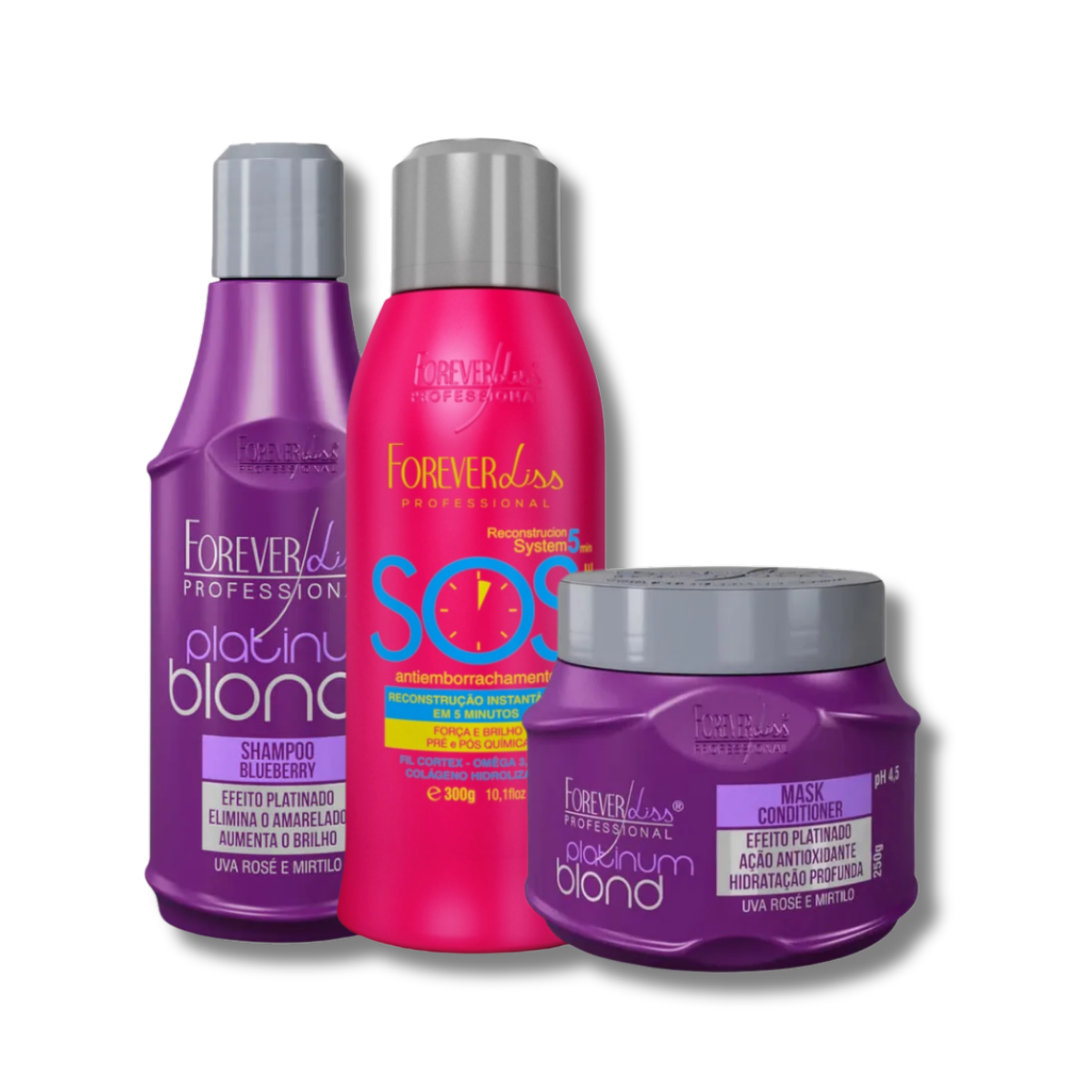 Kit Forever Liss Platinum Blond SOS (3 Produtos)