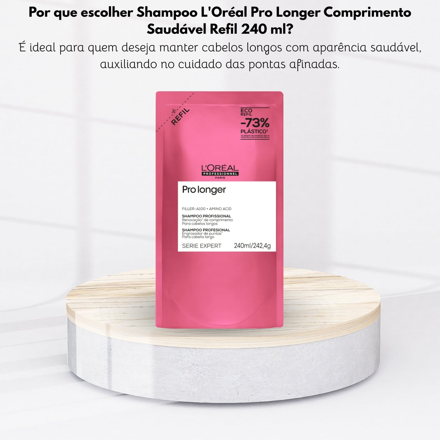 Shampoo L'Oréal Pro Longer Comprimento Saudável Refil 240 ml