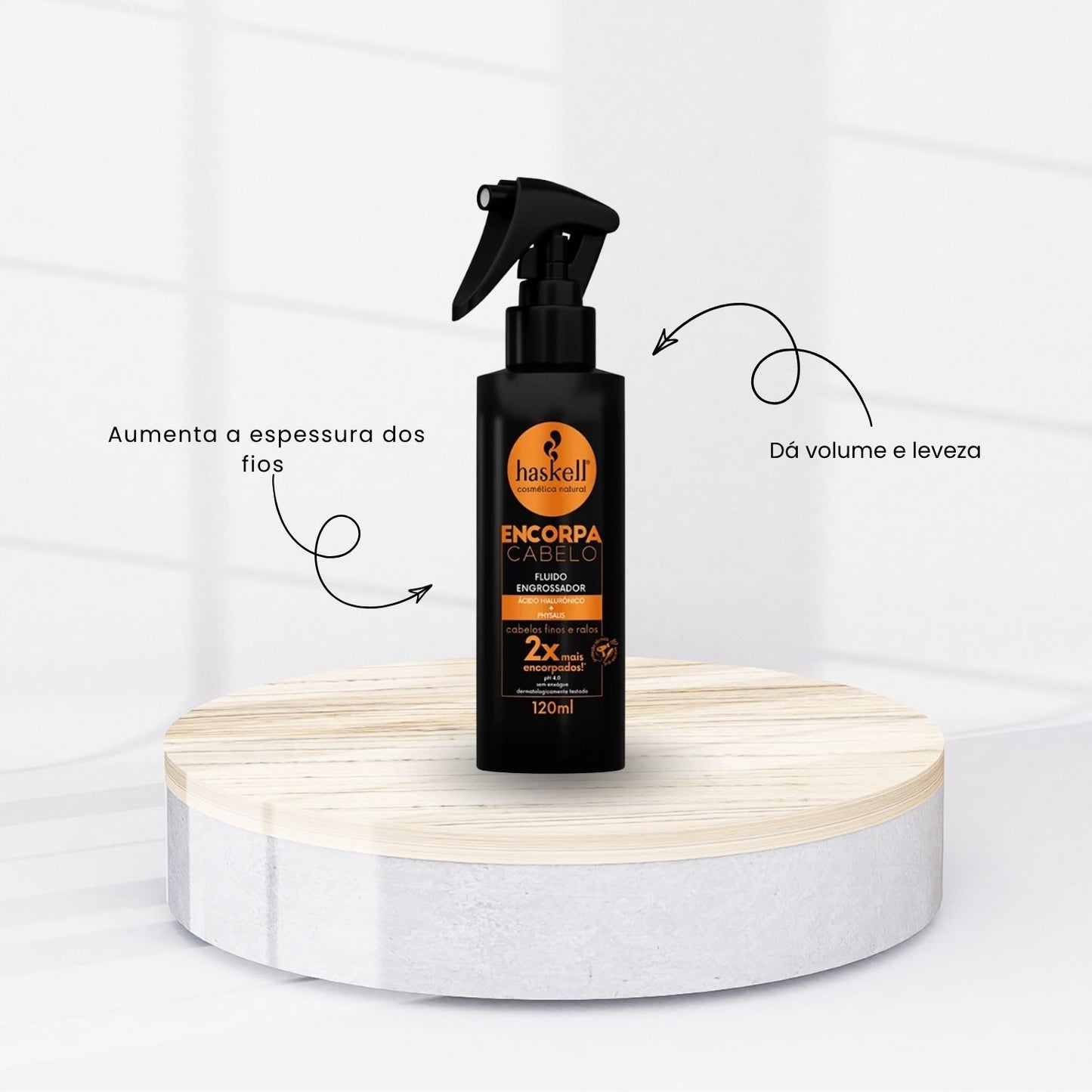 Fluido Engrossador Haskell Encorpa Cabelo Volume 120 ml