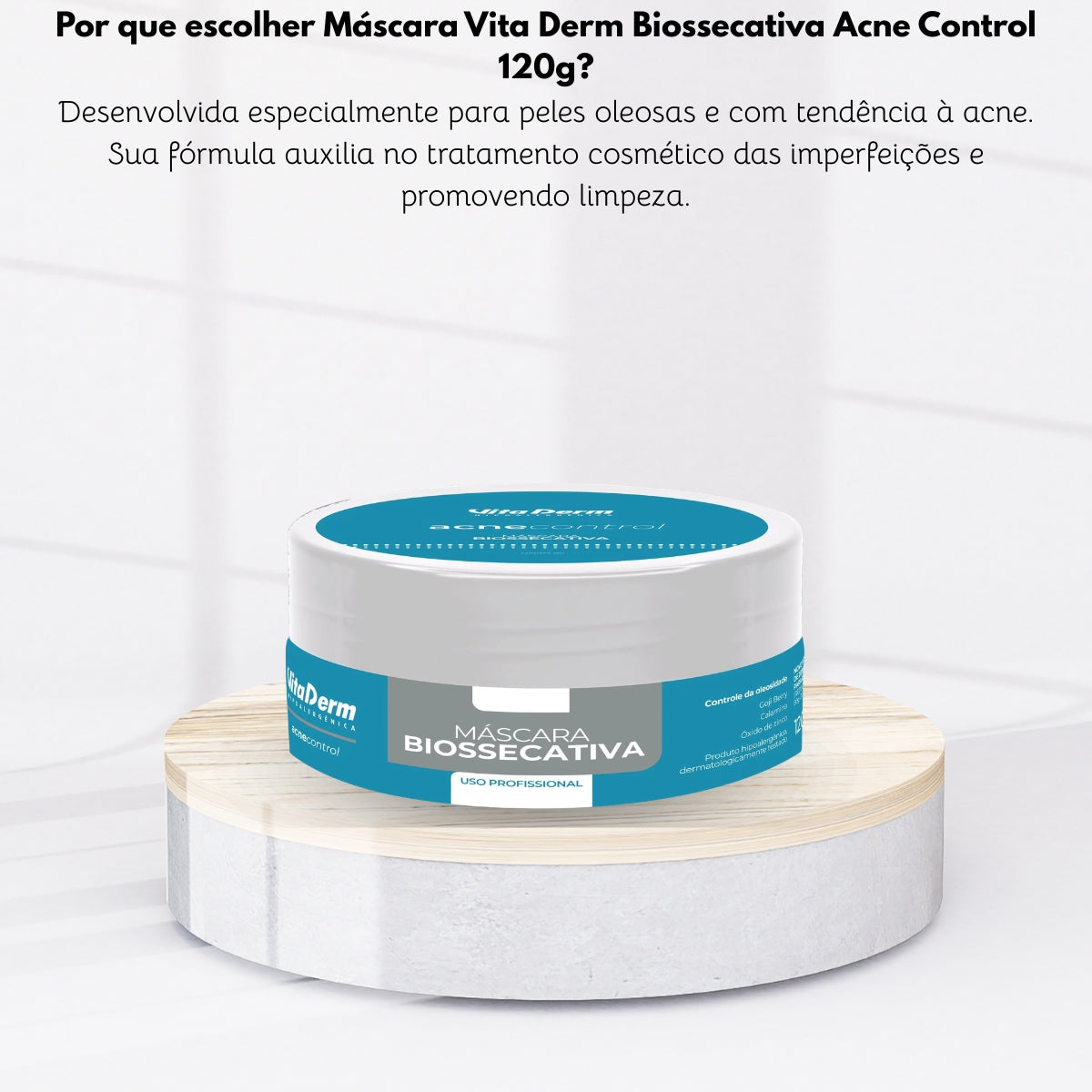 Máscara Vita Derm Biossecativa Acne Control 120g