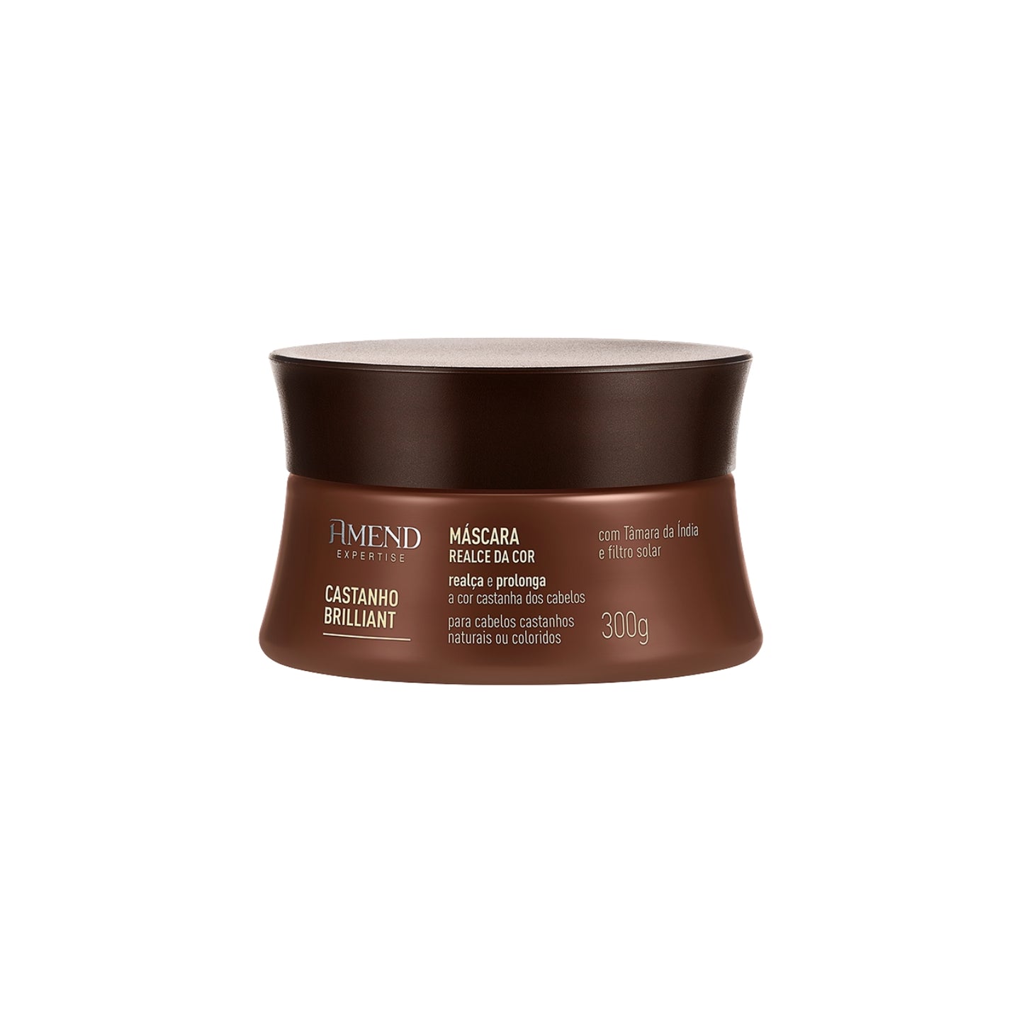 Máscara Amend Castanho Brilliant Realce da Cor 300 g