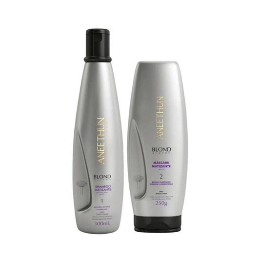 Kit Aneethun Blond Shampoo Matizador 300 ml + Máscara Matizadora 250 g