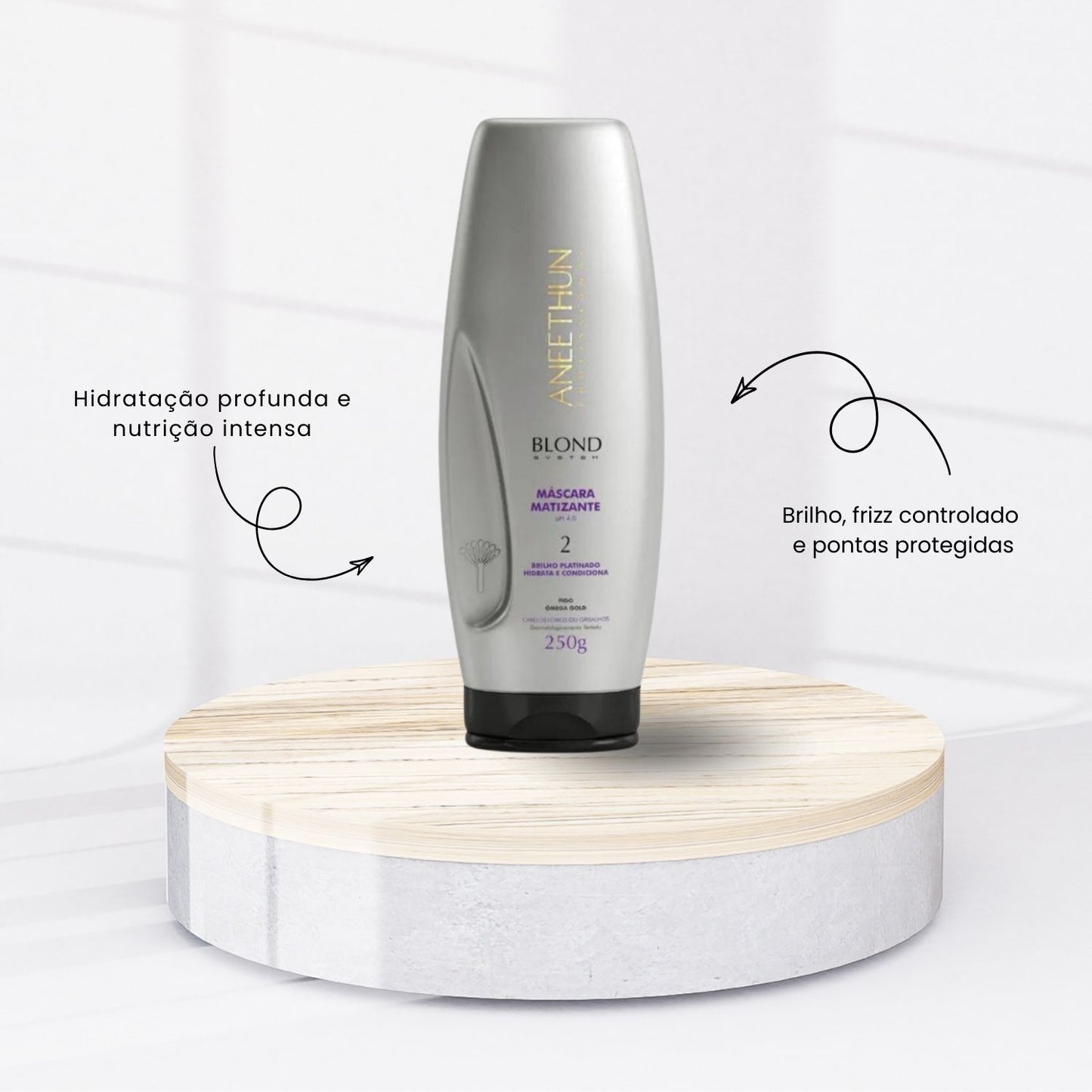 Kit Aneethun Blond Shampoo Matizador 300 ml + Máscara Matizadora 250 g