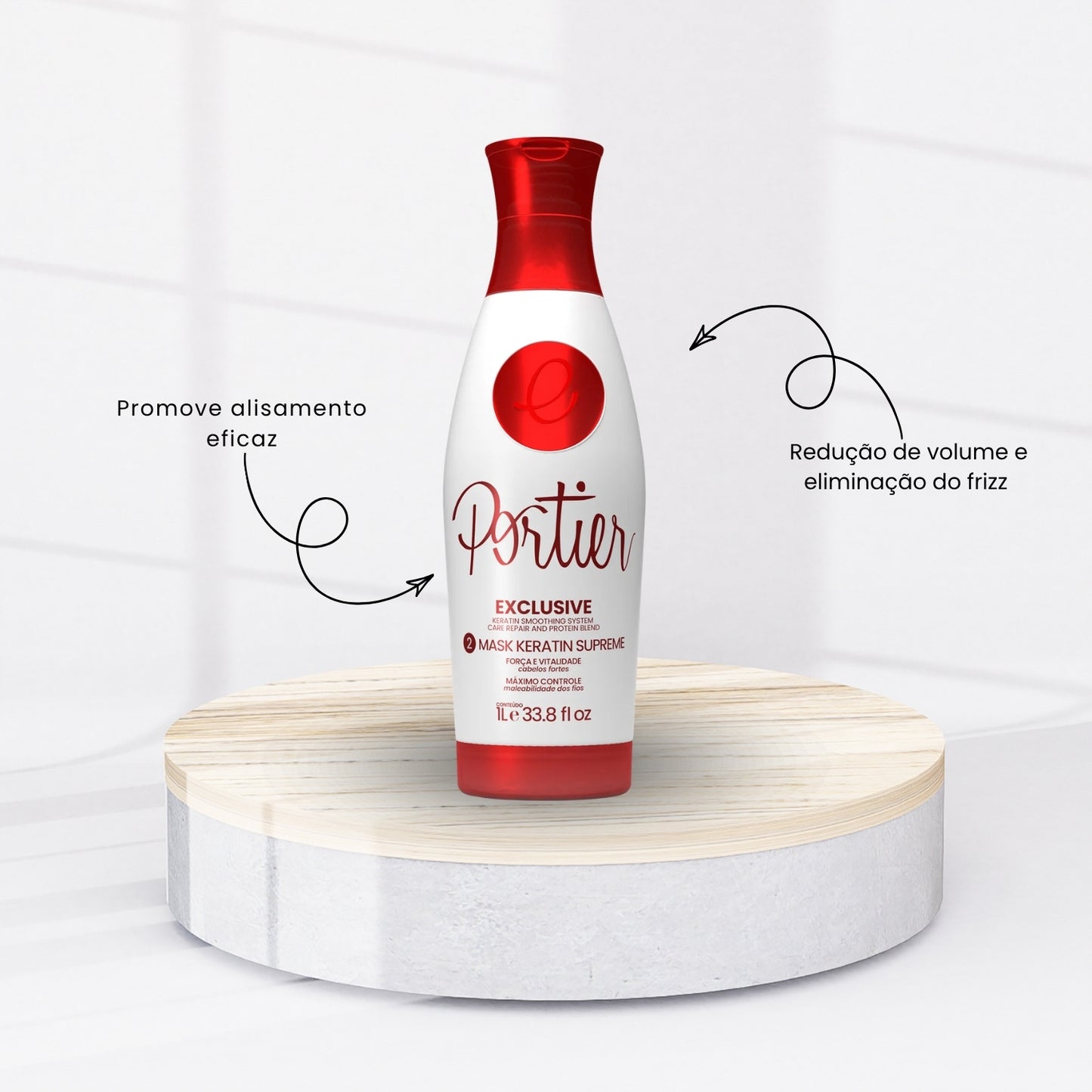 Máscara Portier Hidratante Exclusive Tratamento Capilar 1L