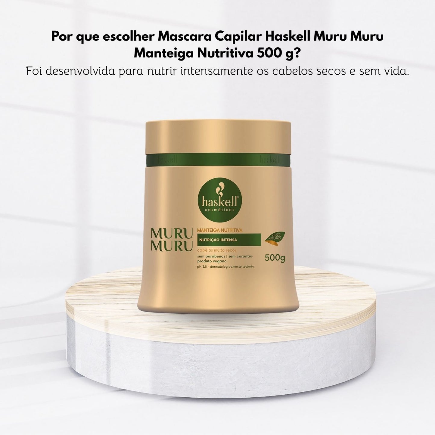 Mascara Capilar Haskell Muru Muru Manteiga Nutritiva 500 g