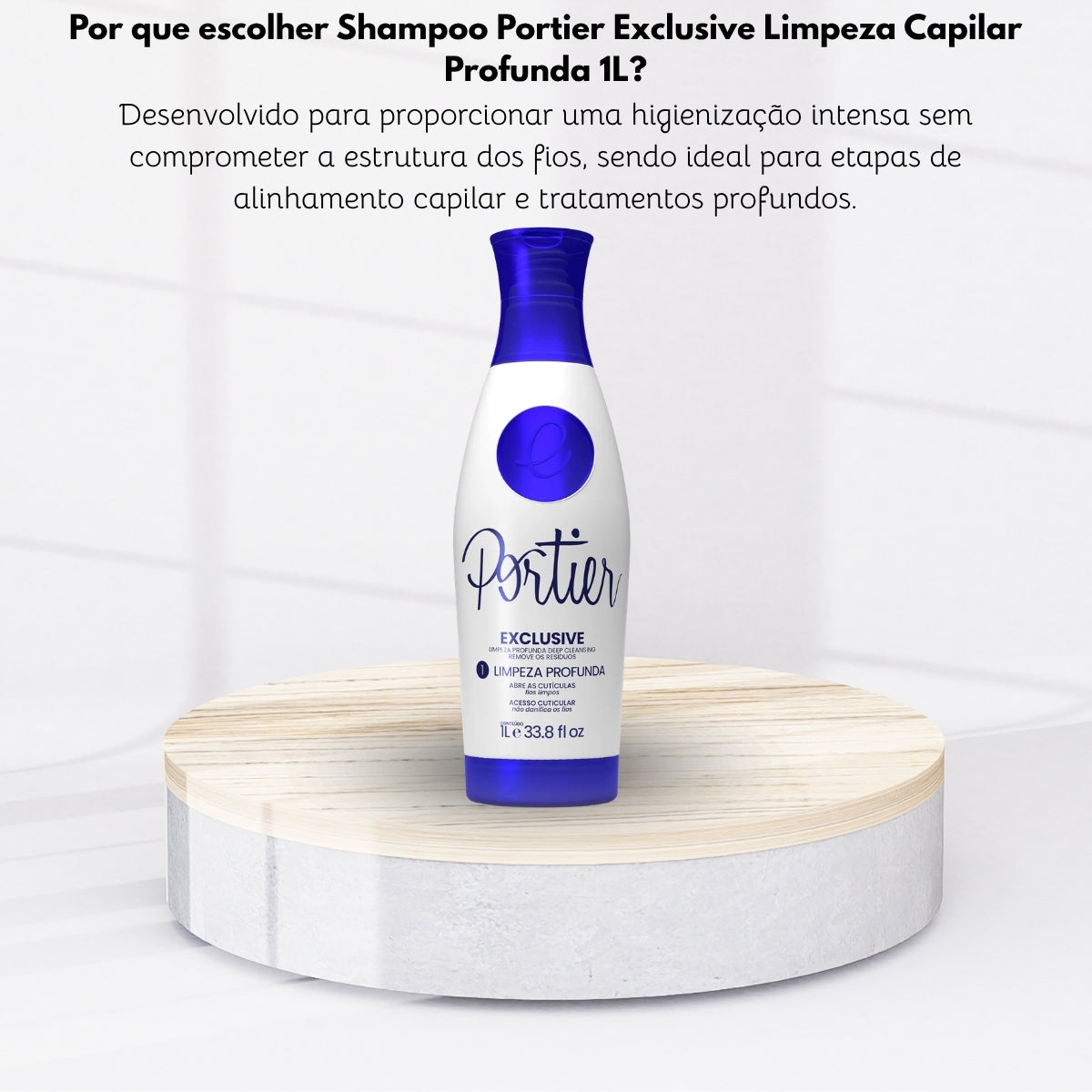 Shampoo Portier Exclusive Limpeza Capilar Profunda 1L