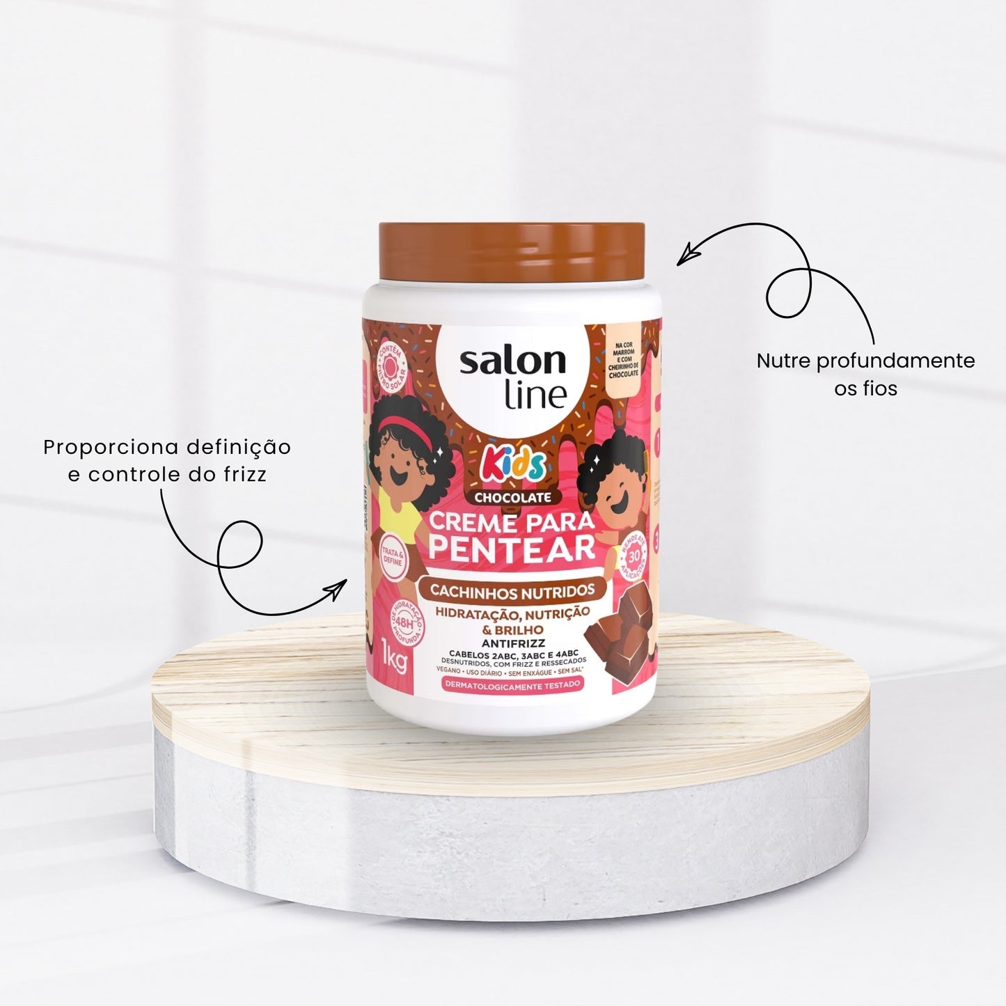 Creme Salon Line de Pentear Cachinhos Nutridos Chocolate 1Kg