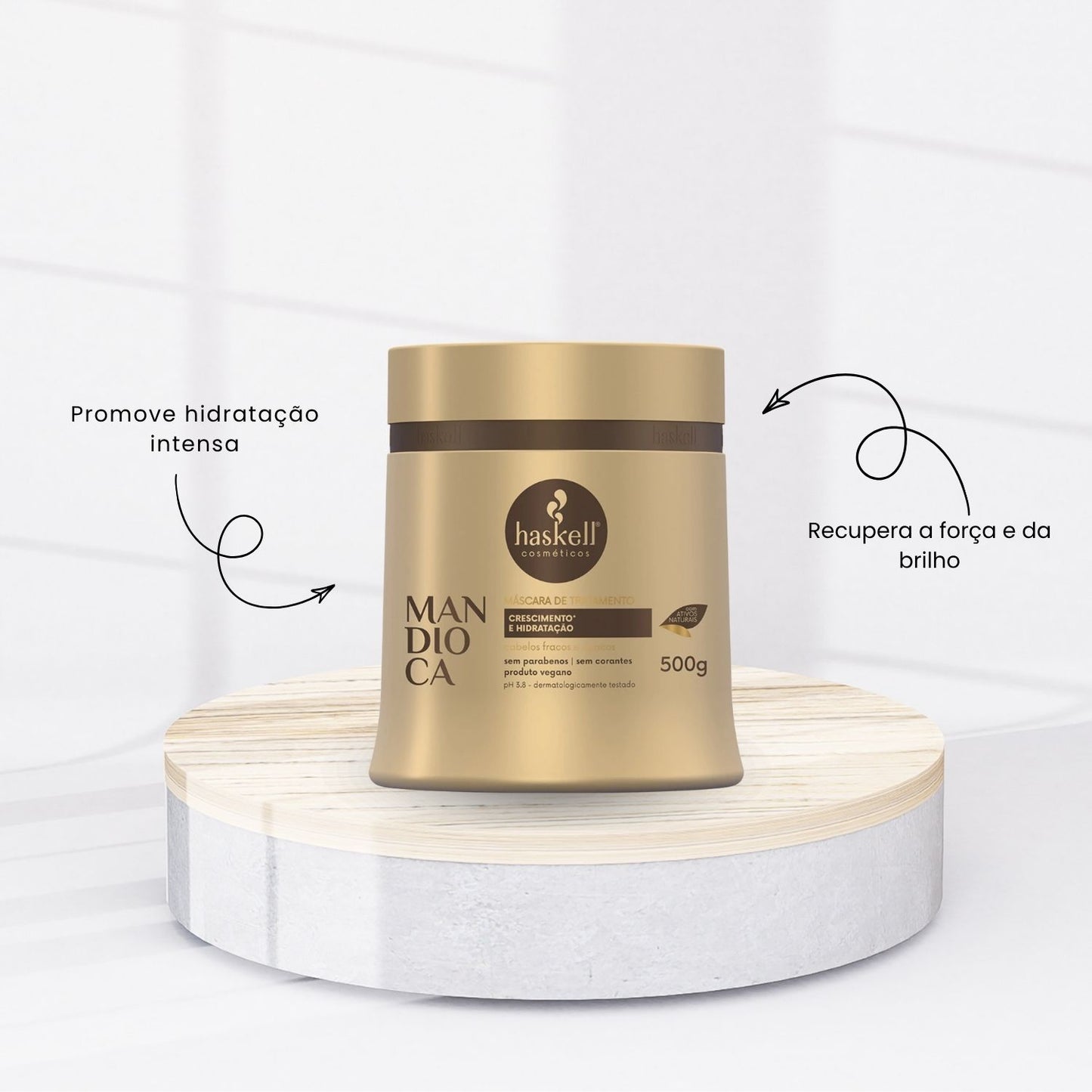 Máscara Tratamento Haskell Mandioca Força Crescimento 500 g