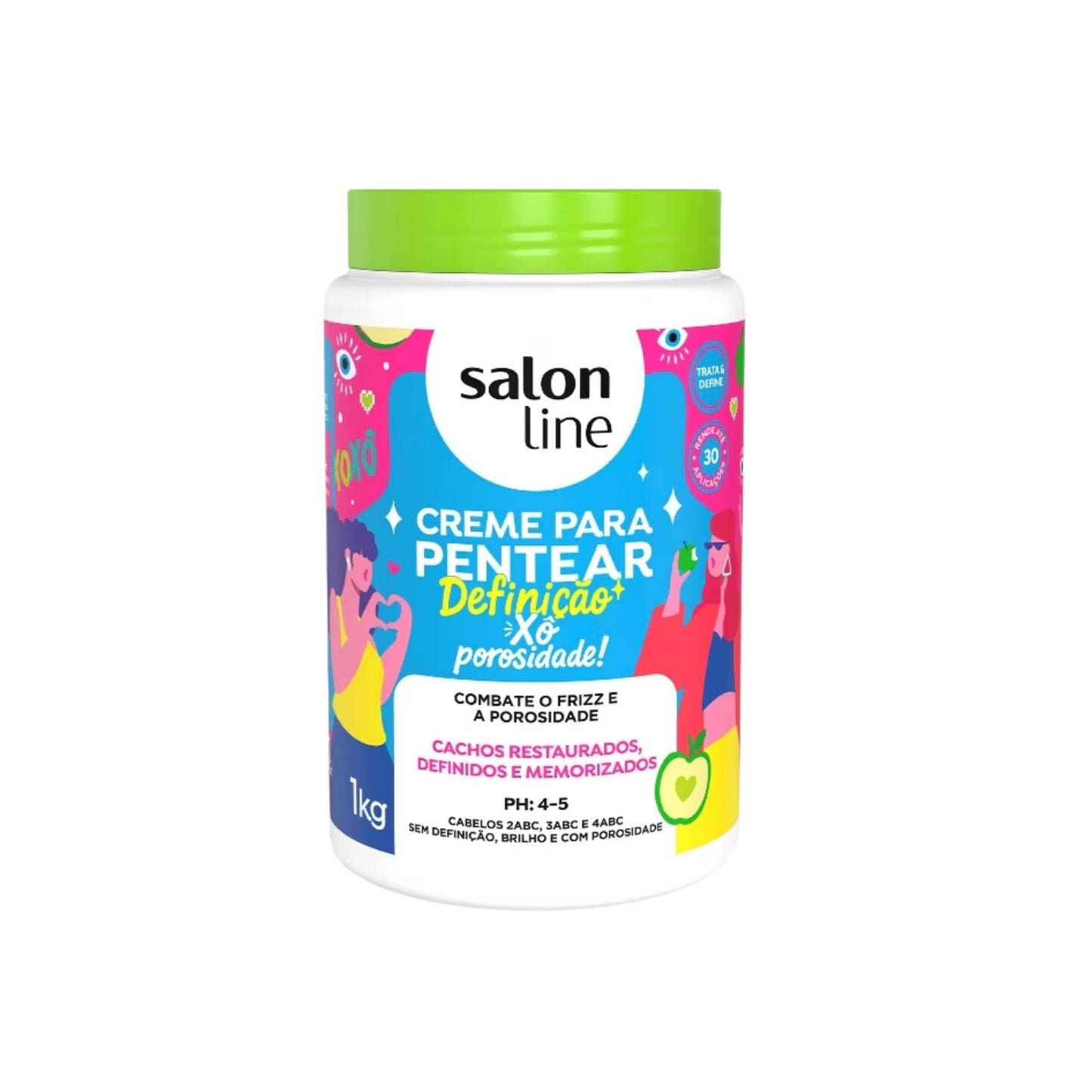 Creme Salon Line Xô Porosidade de Pentear Definição Natural 1kg