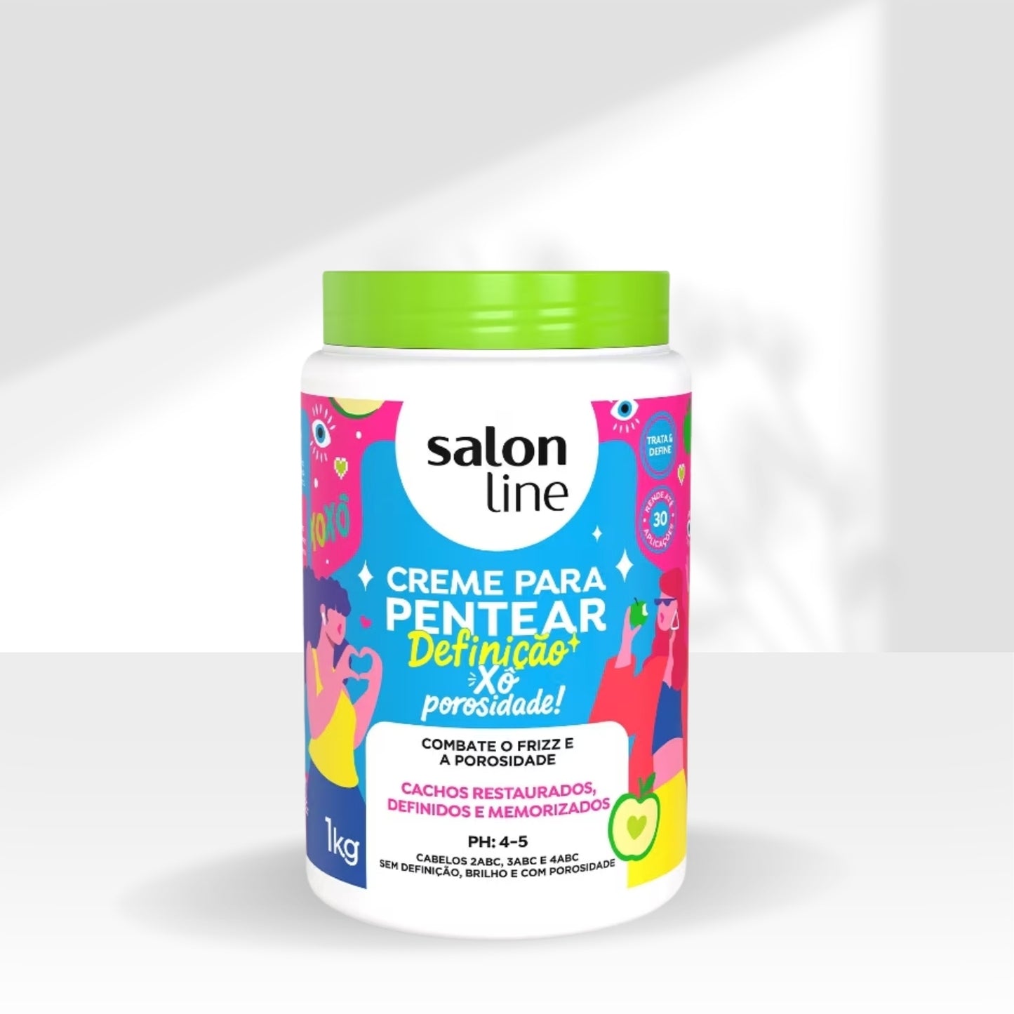 Creme Salon Line Xô Porosidade de Pentear Definição Natural 1kg
