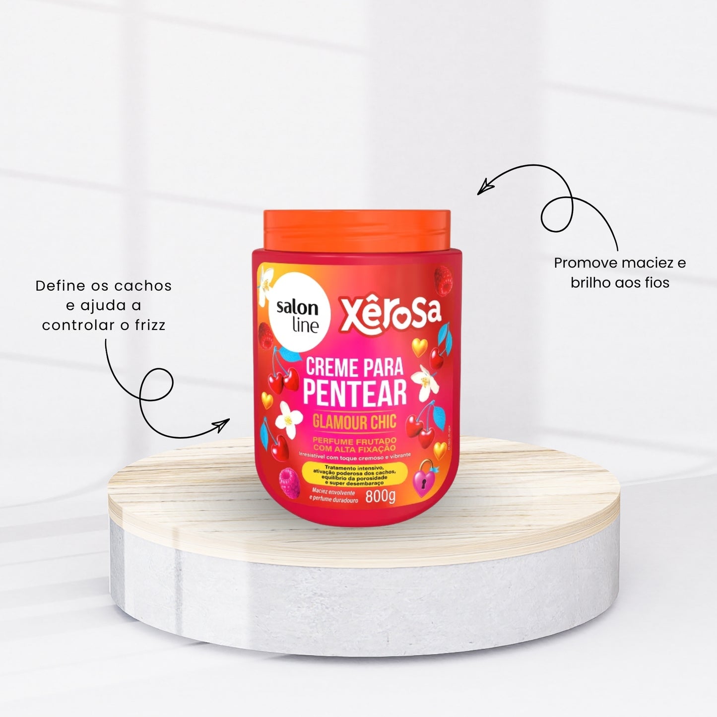Creme Salon Line Xêrosa Glamour Chic para Pentear 800g