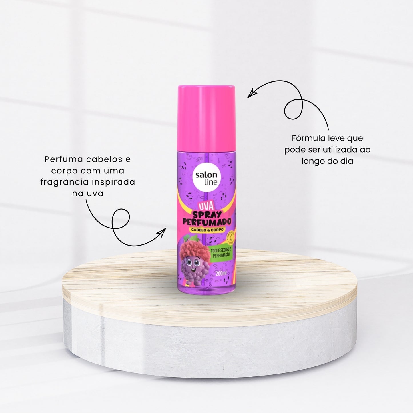 Spray Salon Line Perfumado Uva Cabelo e Corpo 200ml
