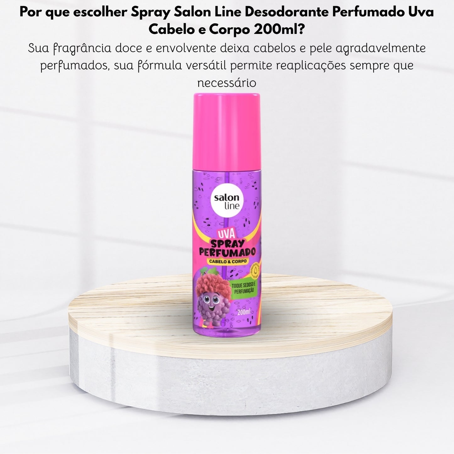 Spray Salon Line Perfumado Uva Cabelo e Corpo 200ml