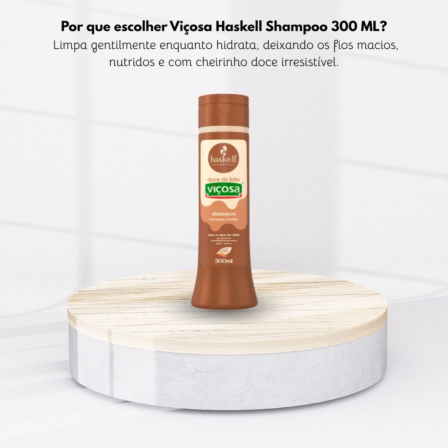 Shampoo Haskell Viçosa Doce de Leite Hidratação 300 ml