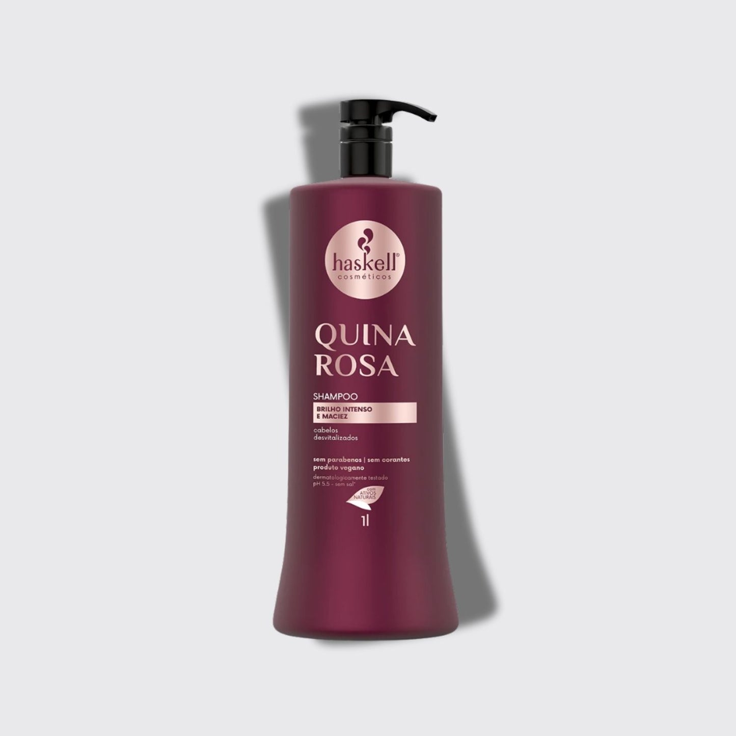 Shampoo Haskell Quina Rosa Fortificação dos fios 1000 ml