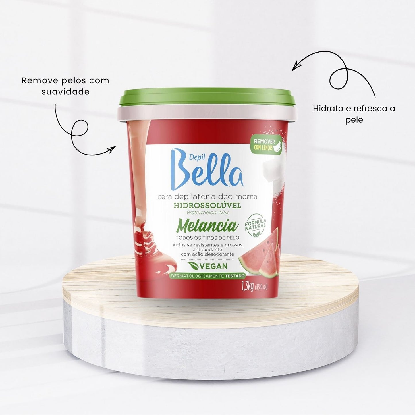 Cera Depilatória Depil Bella Melancia Hidratação 1,3 kg
