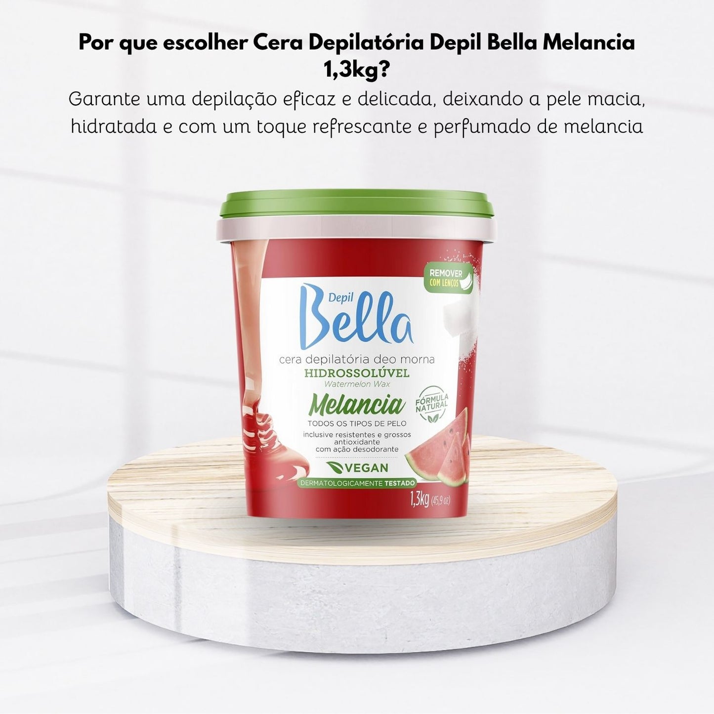 Cera Depilatória Depil Bella Melancia Hidratação 1,3 kg