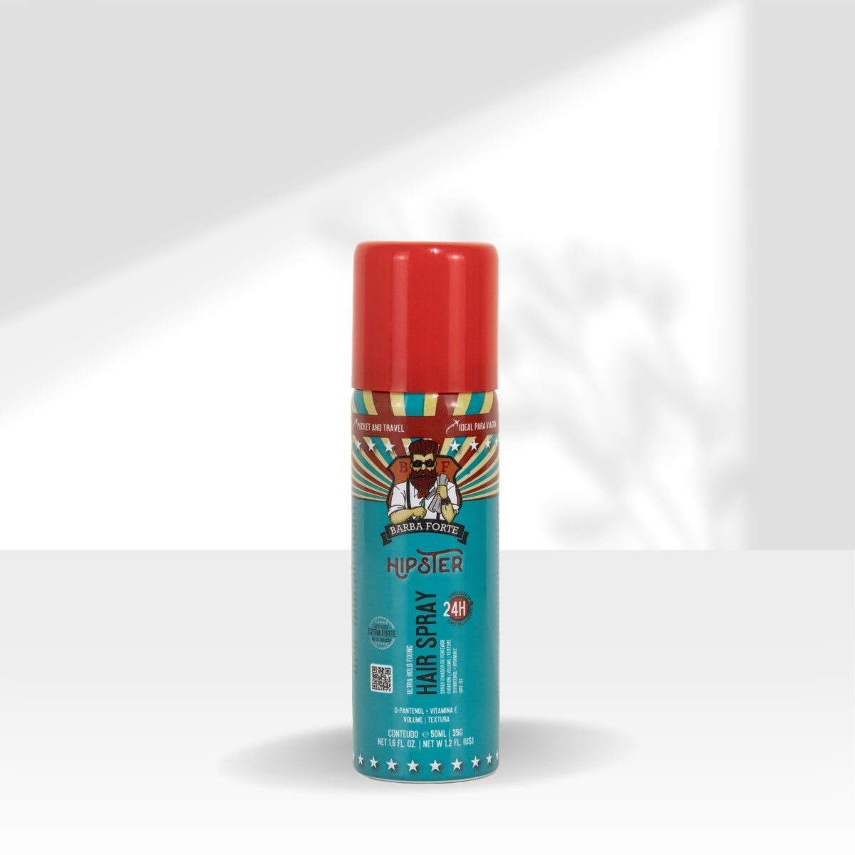 Spray Barba Forte Hipster Fixador de Penteado Ultra Hold 50ml