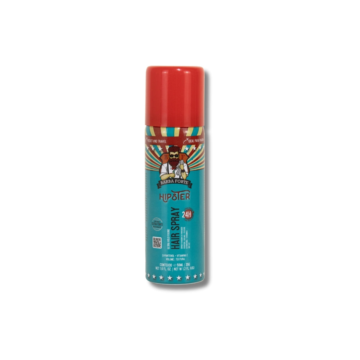 Spray Barba Forte Hipster Fixador de Penteado Ultra Hold 50ml