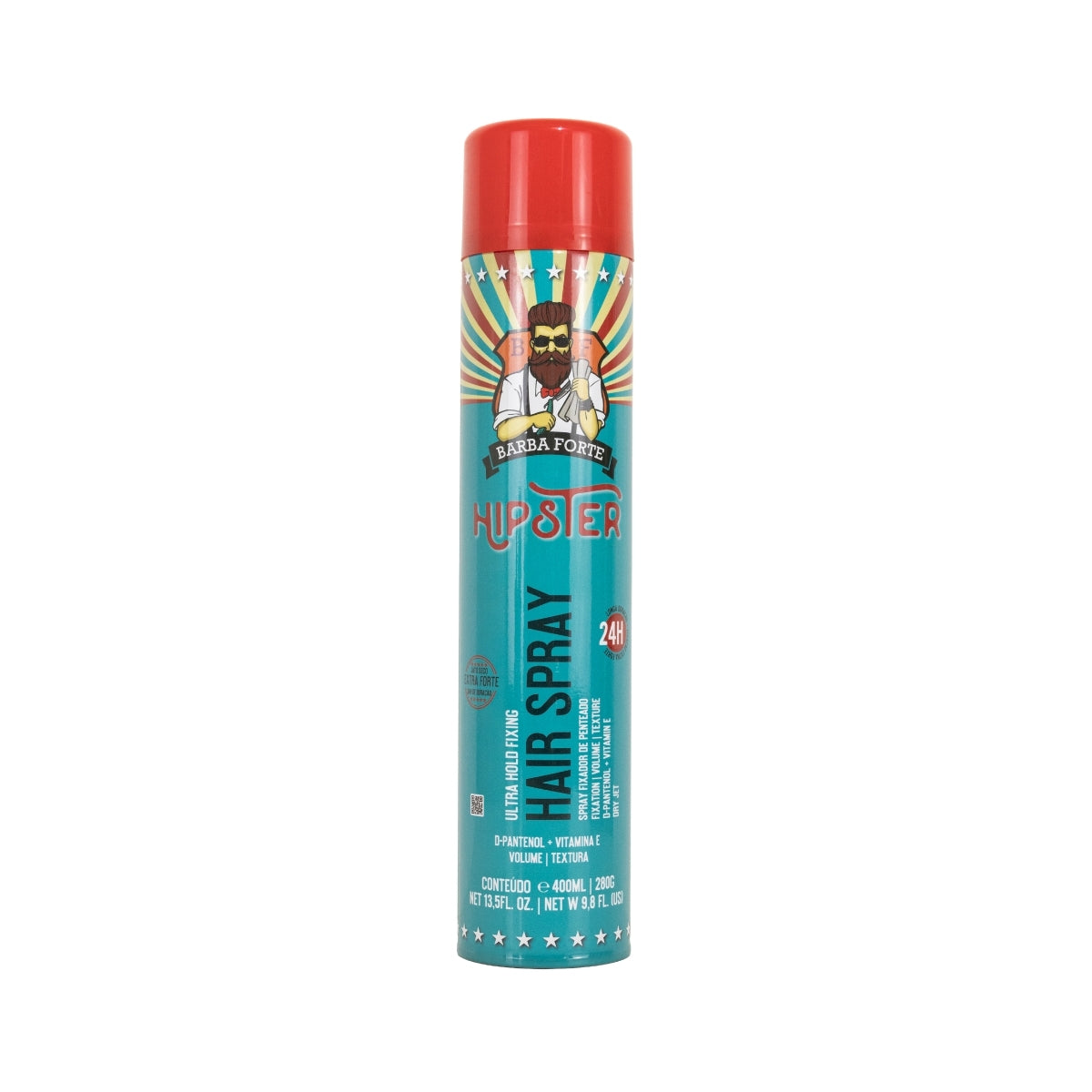 Spray Barba Forte Hipster Fixador de Penteado Ultra Hold 400ml