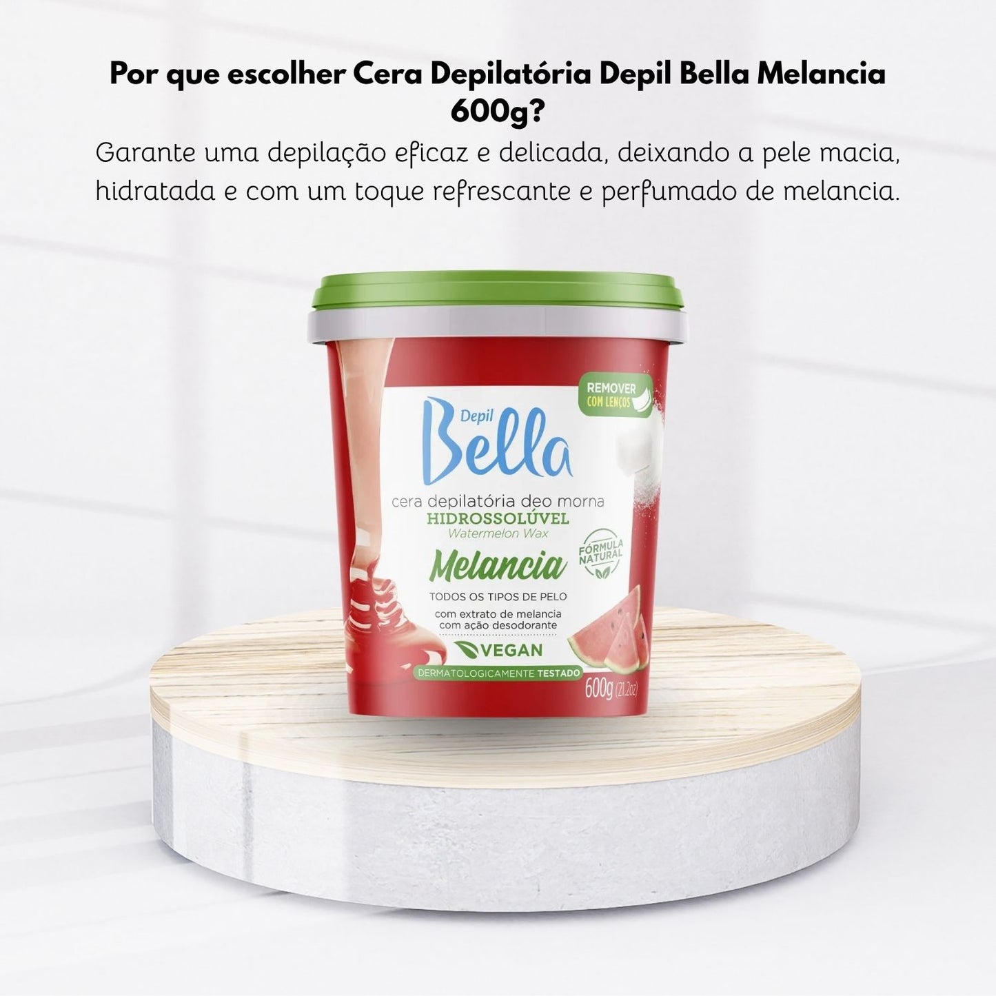 Cera Depilatória Depil Bella Melancia Hidratação 600 g