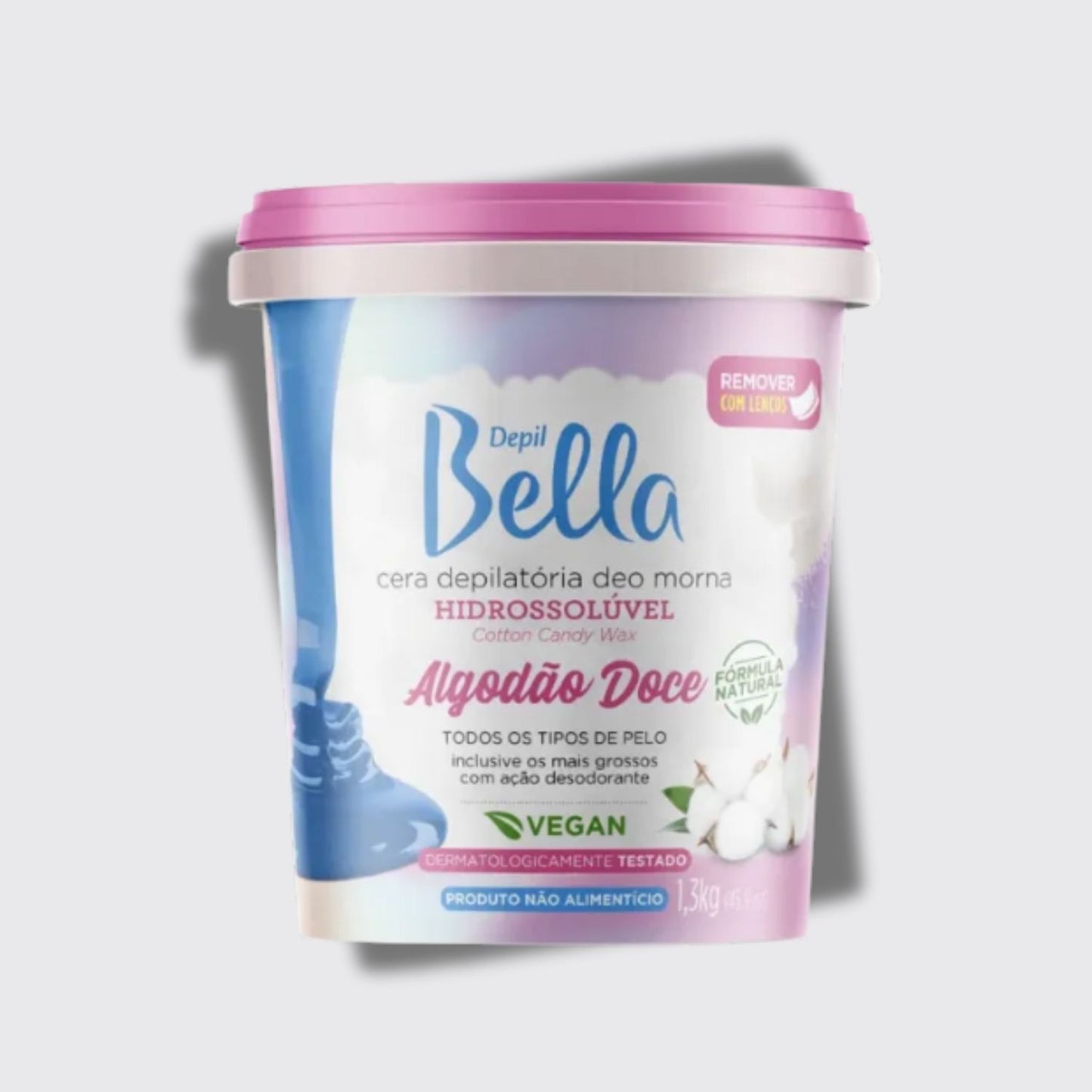 Cera Depilatória Depil Bella Algodão Doce Hidratação 1,3 kg