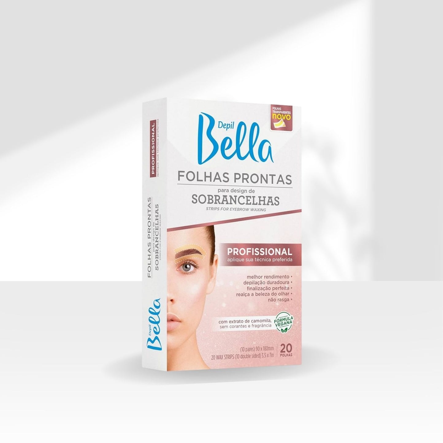 Folhas Prontas Depil Bella Design de Sobrancelhas 20 Folhas