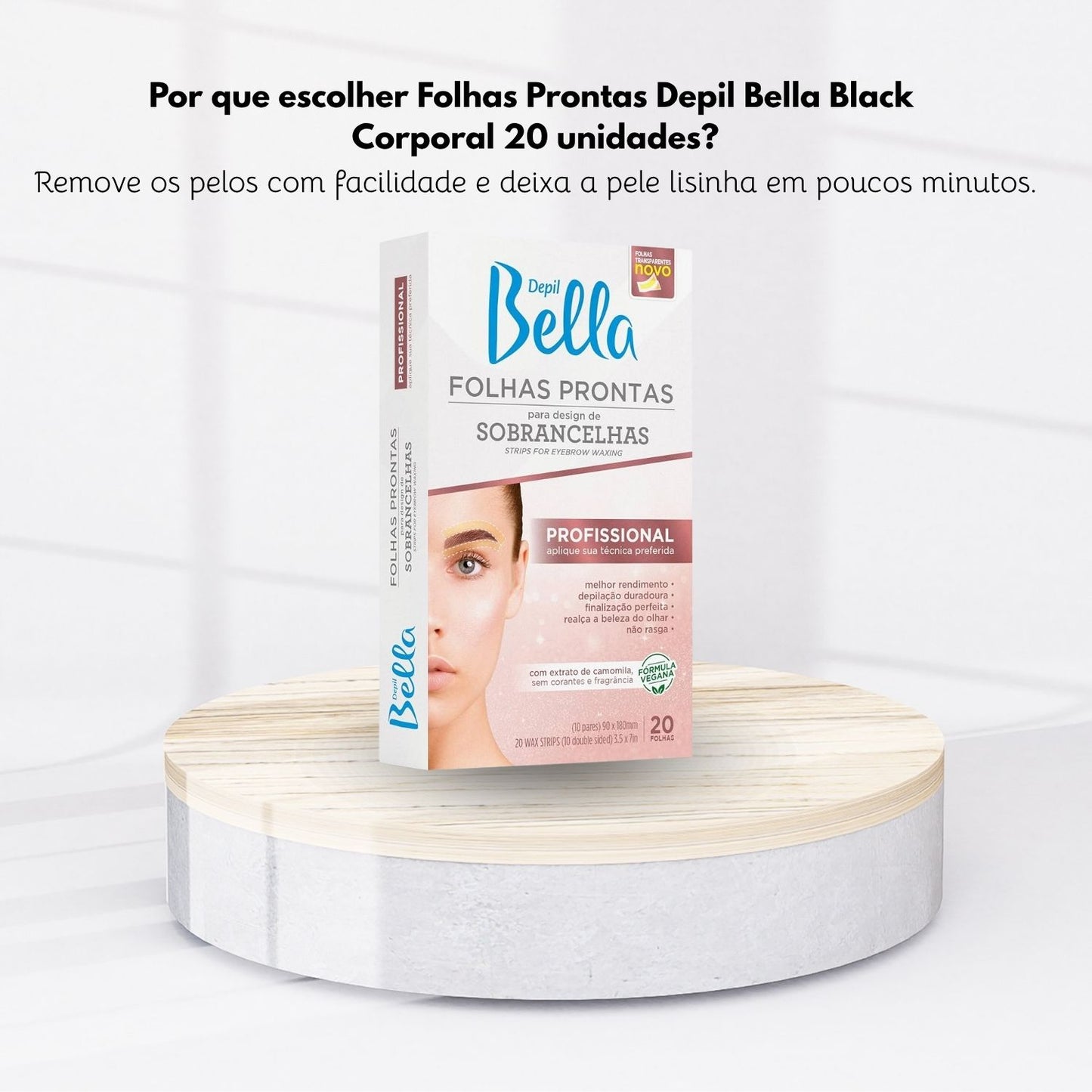 Folhas Prontas Depil Bella Design de Sobrancelhas 20 Folhas
