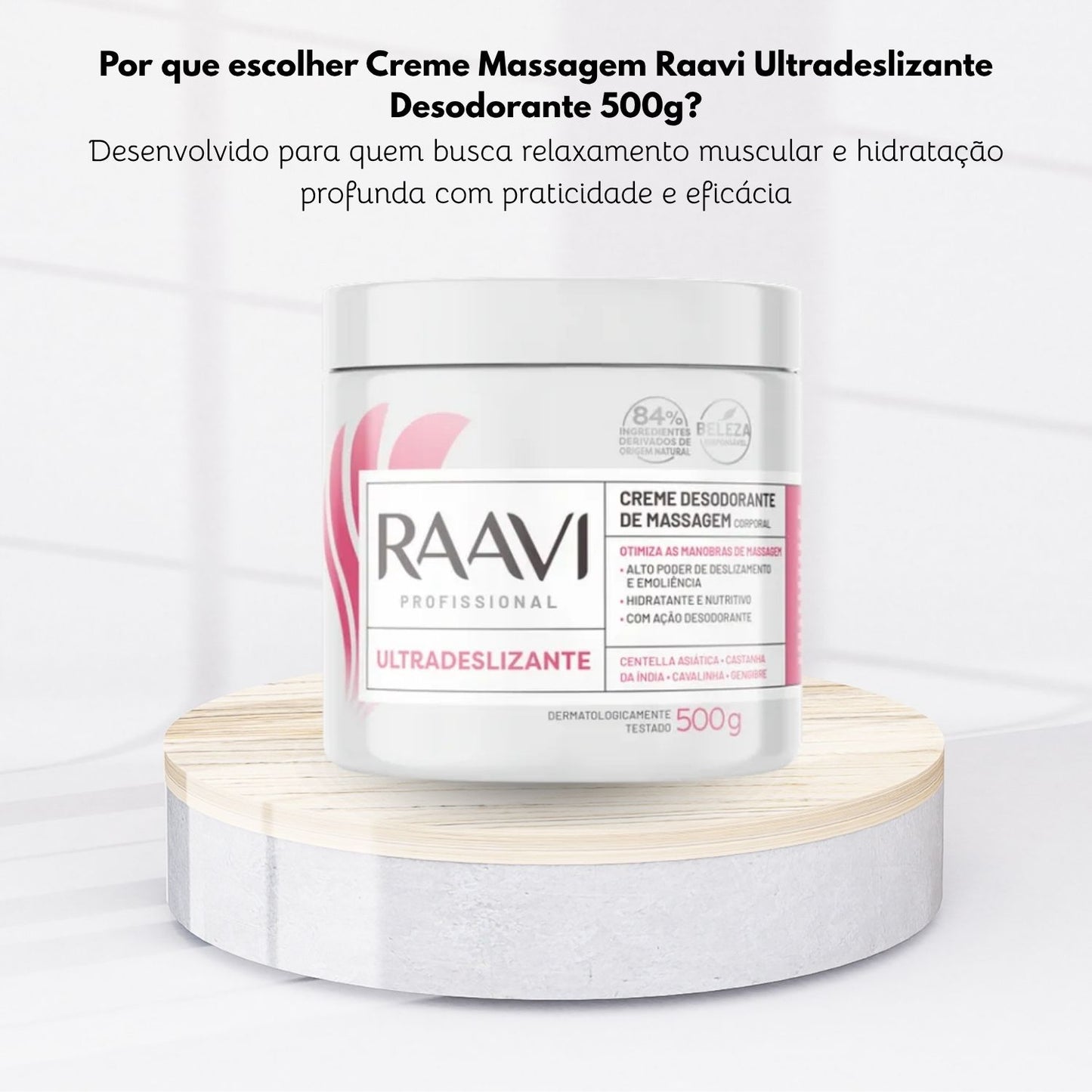 Creme Massagem Raavi Ultradeslizante Desodorante 500 g