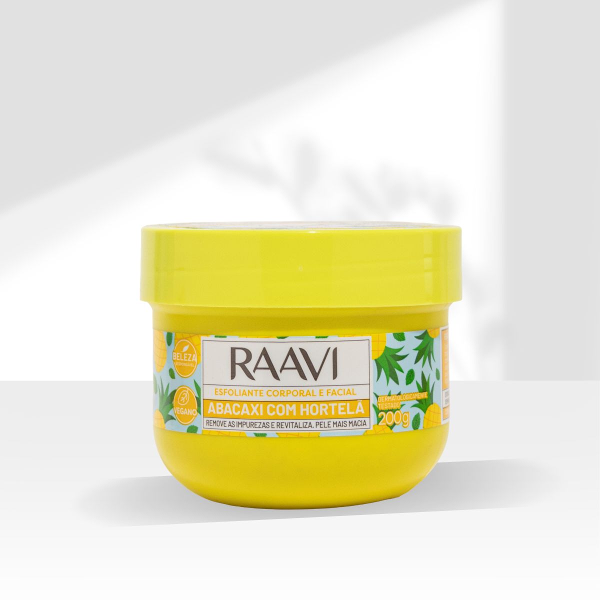 Creme Esfoliante Raavi Abacaxi Hortelã Corporal 200g